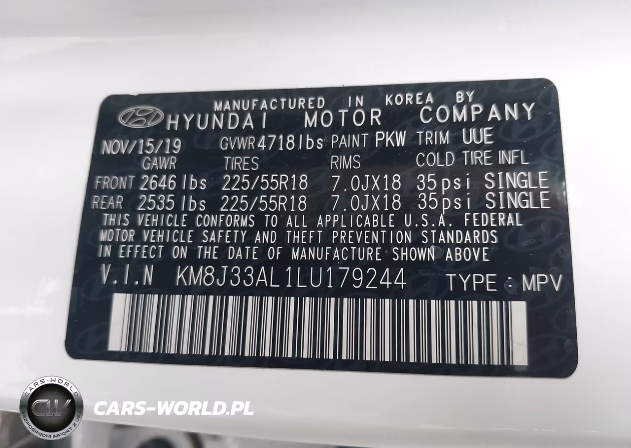 2020 Hyundai Tucson Sel VIN:KM8J33AL1LU179244 - 9