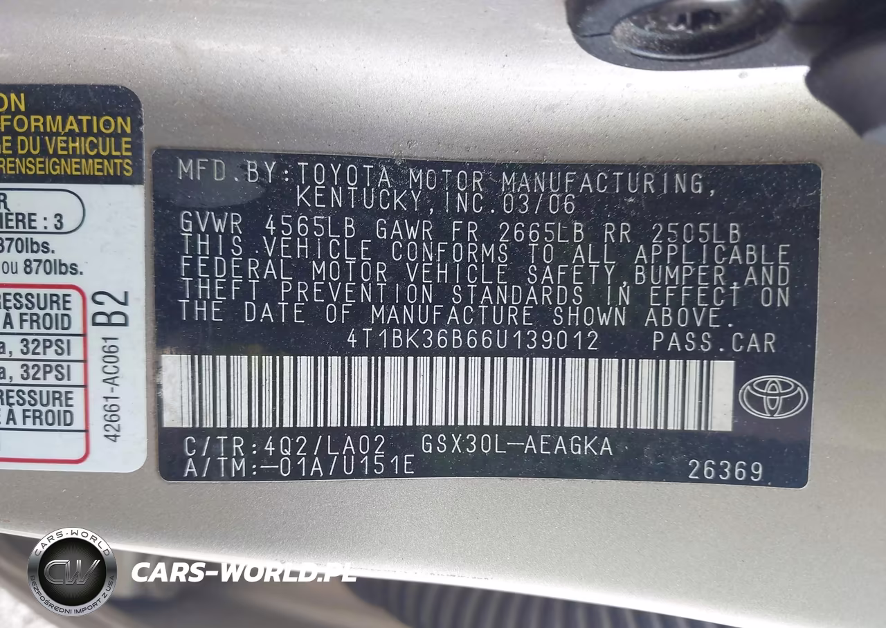 2006 Toyota Avalon Xls VIN:4T1BK36B66U139012 - 9