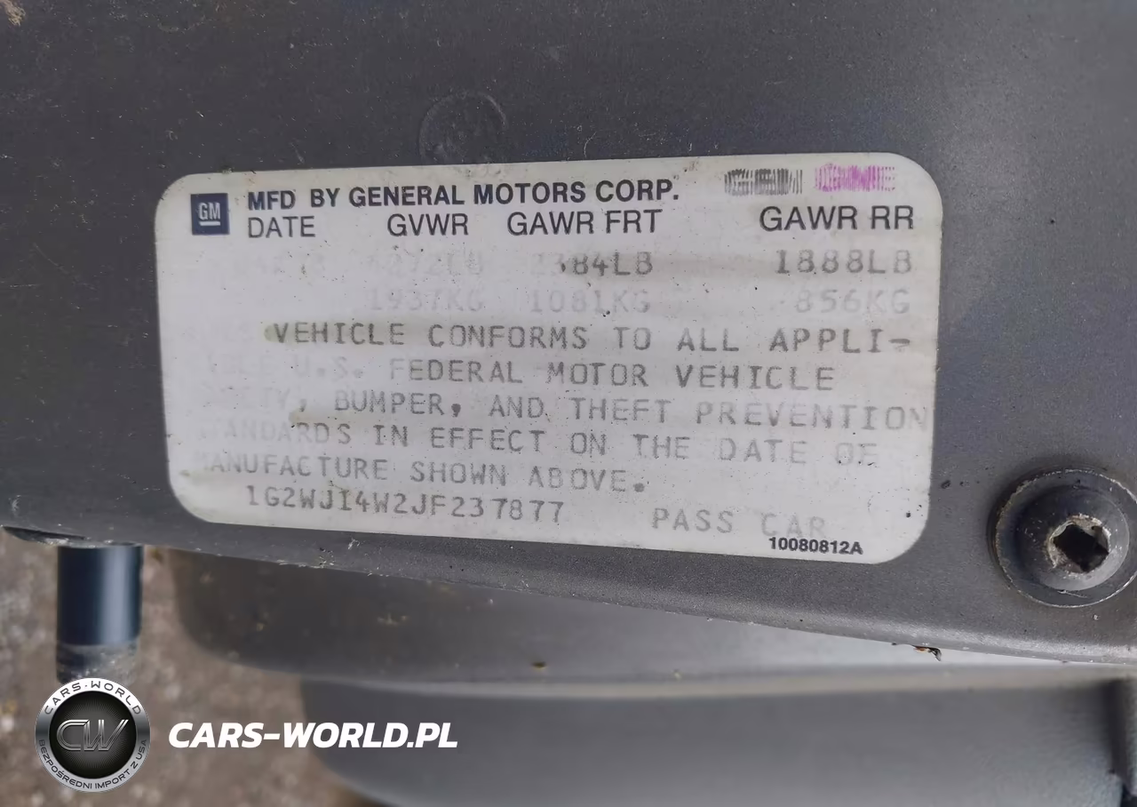 1988 Pontiac Grand Prix VIN:1G2WJ14W2JF237877 - 9