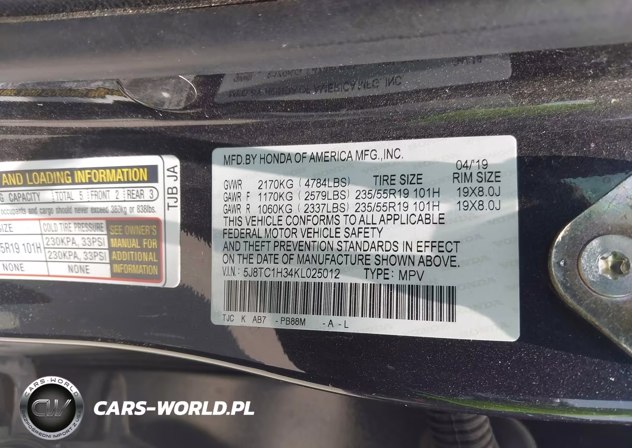 2019 Acura Rdx Standard VIN:5J8TC1H34KL025012 - 9