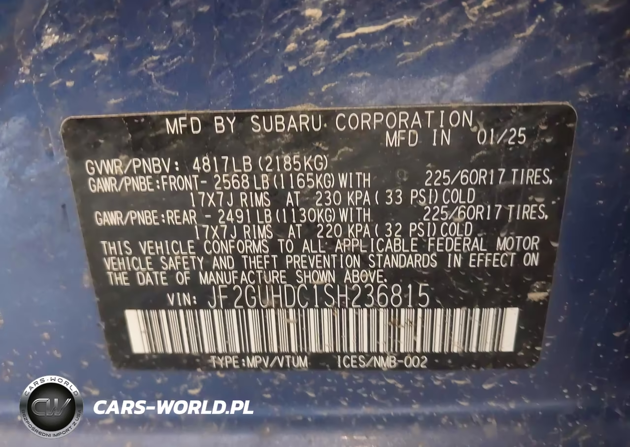 2025 Subaru Crosstrek Premium VIN:JF2GUHDC1SH236815 - 9