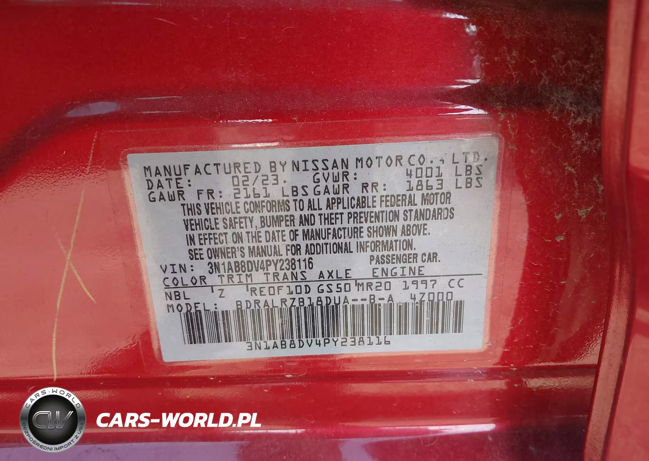 2023 Nissan Sentra Sr Xtronic Cvt VIN:3N1AB8DV4PY238116 - 9