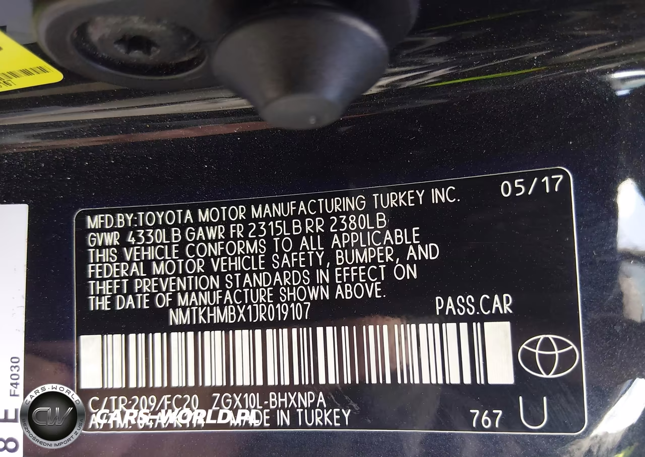 2018 Toyota C-Hr Xle Premium VIN:NMTKHMBX1JR019107 - 9