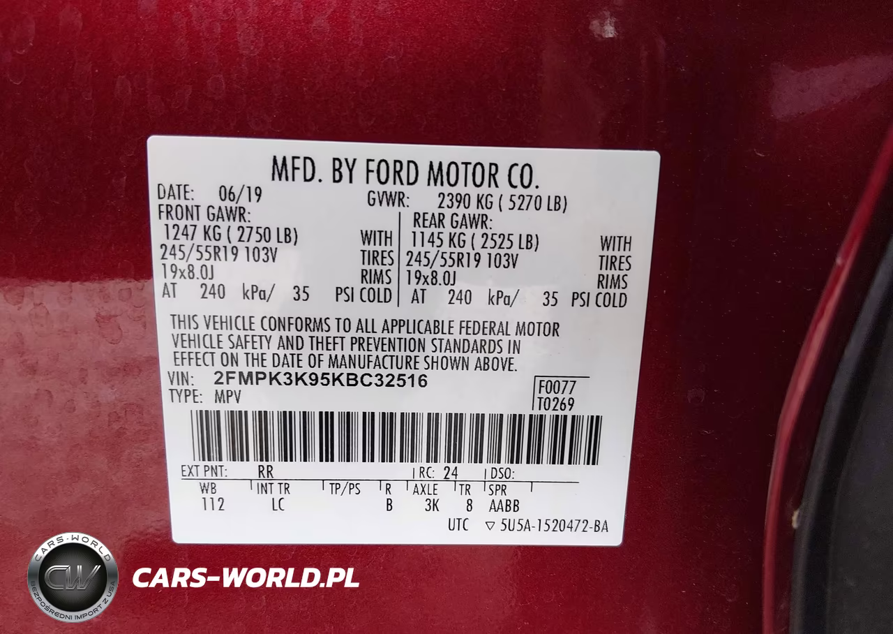 2019 Ford Edge Titanium VIN:2FMPK3K95KBC32516 - 9