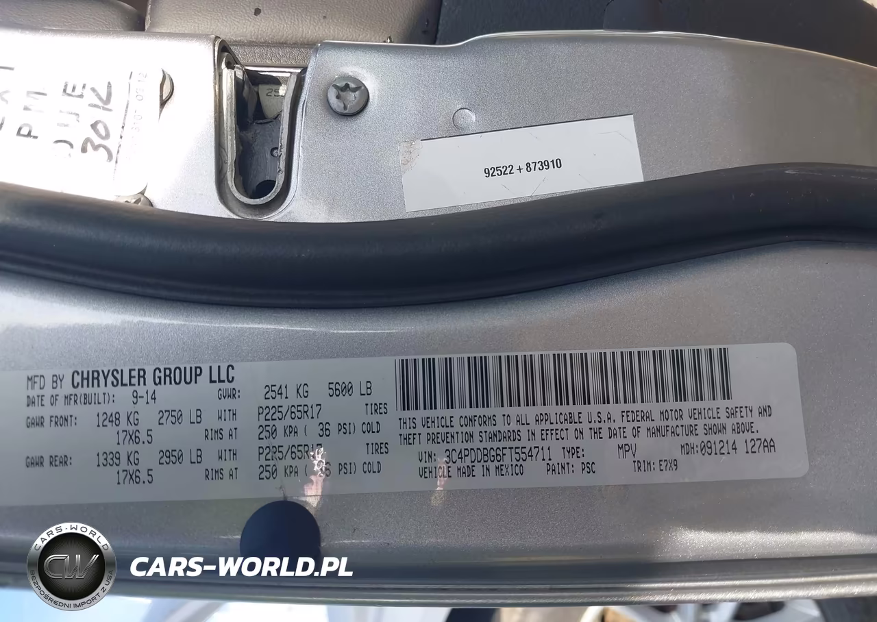 2015 Dodge Journey Sxt VIN:3C4PDDBG6FT554711 - 9