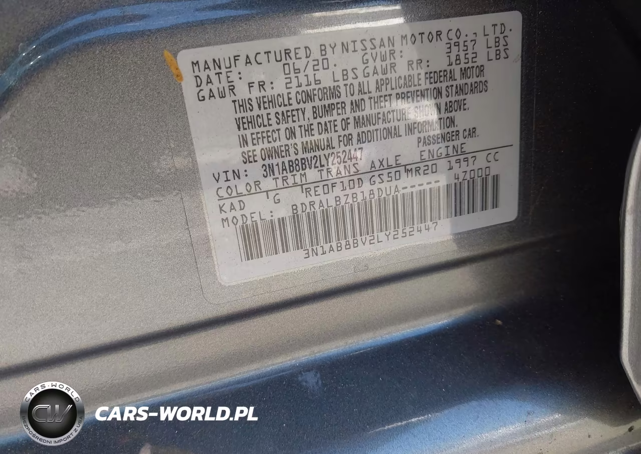2020 Nissan Sentra S Xtronic Cvt VIN:3N1AB8BV2LY252447 - 9