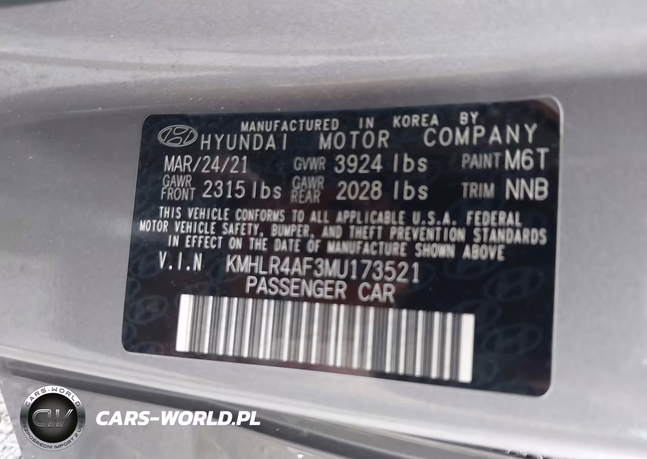 2021 Hyundai Elantra N Line VIN:KMHLR4AF3MU173521 - 9