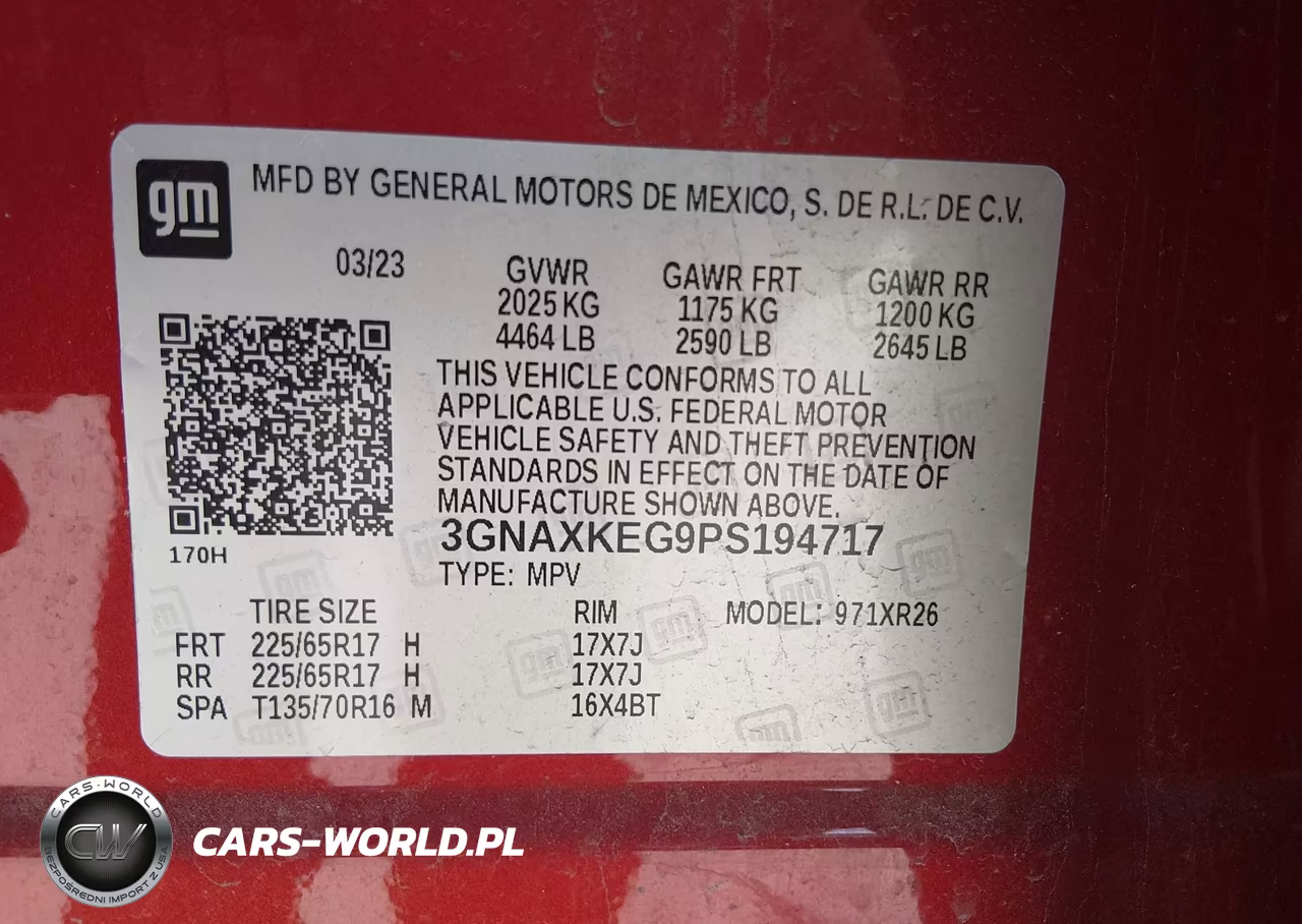 2023 Chevrolet Equinox Fwd Lt VIN:3GNAXKEG9PS194717 - 9