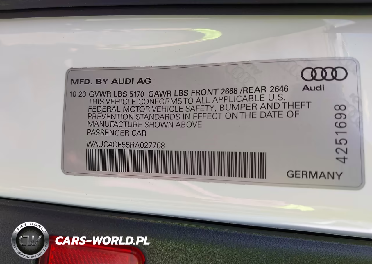 2024 Audi S5 Sportback Premium Plus Tfsi Quattro Tiptronic VIN:WAUC4CF55RA027768 - 9