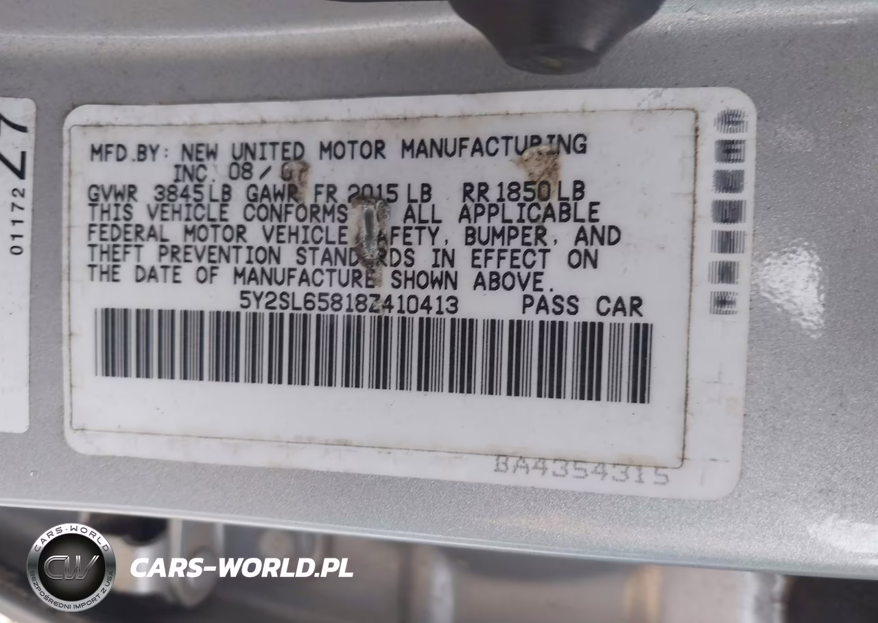 2008 Pontiac Vibe VIN:5Y2SL65818Z410413 - 9