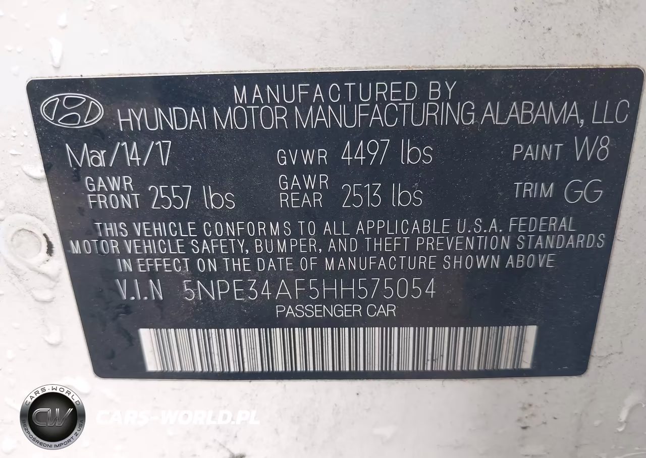 2017 Hyundai Sonata Sport VIN:5NPE34AF5HH575054 - 9