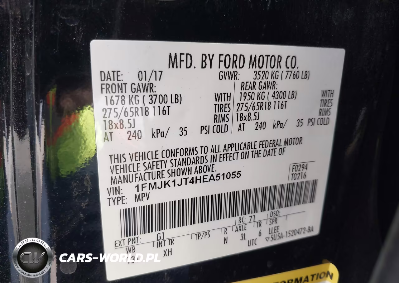 2017 Ford Expedition El King Ranch-Xlt VIN:1FMJK1JT4HEA51055 - 9