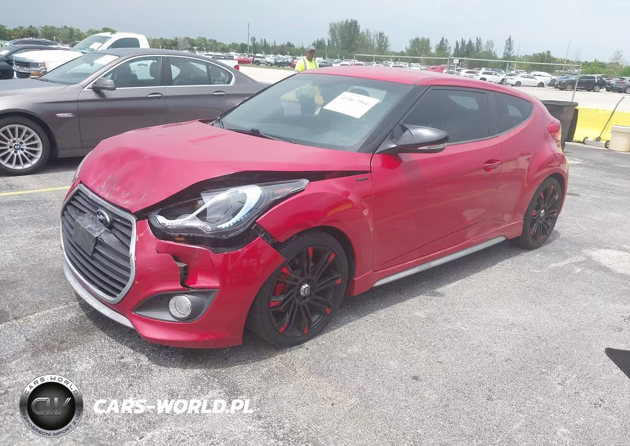 2016 Hyundai Veloster Turbo VIN:KMHTC6AE2GU273084 - 2