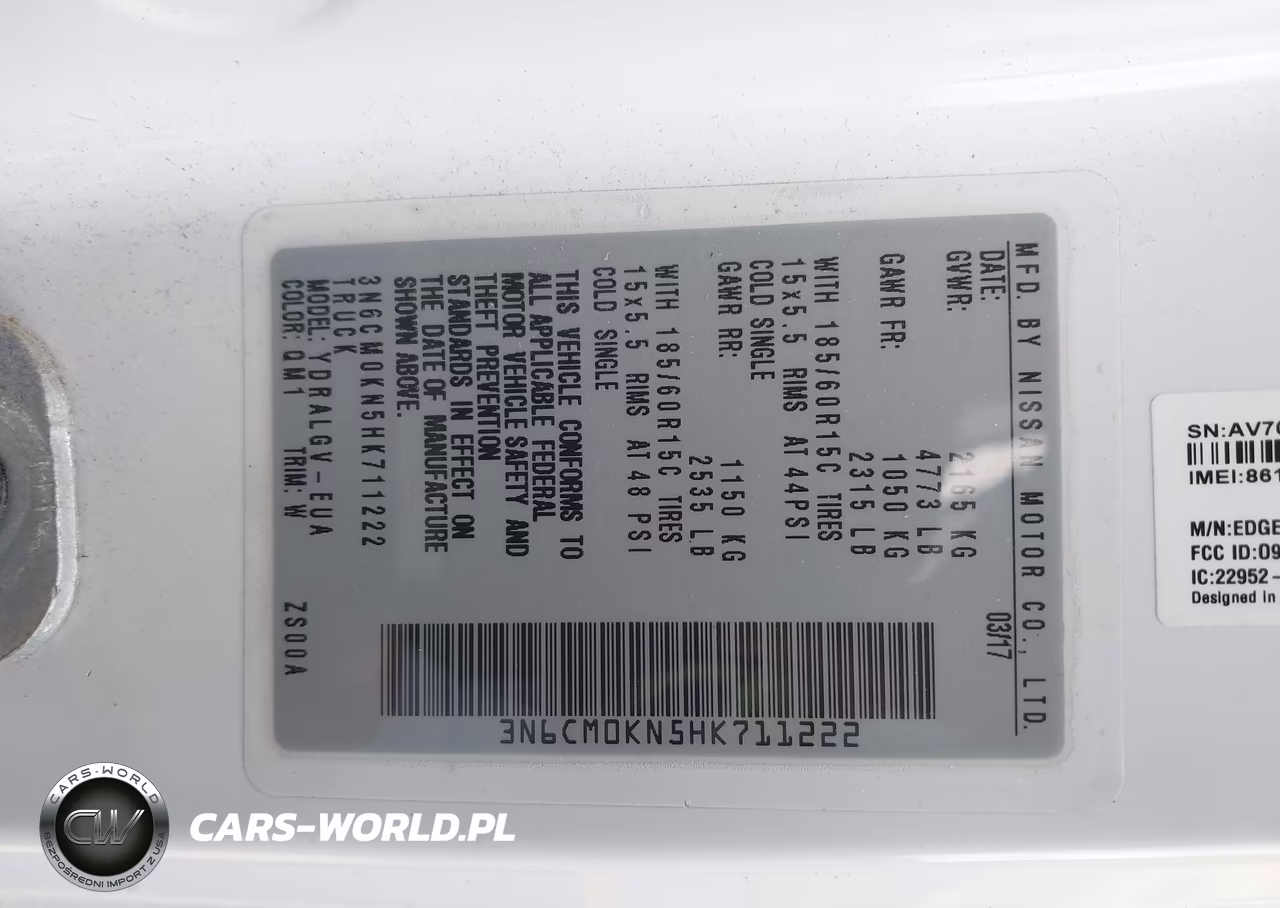 2017 Nissan Nv200 Sv VIN:3N6CM0KN5HK711222 - 9