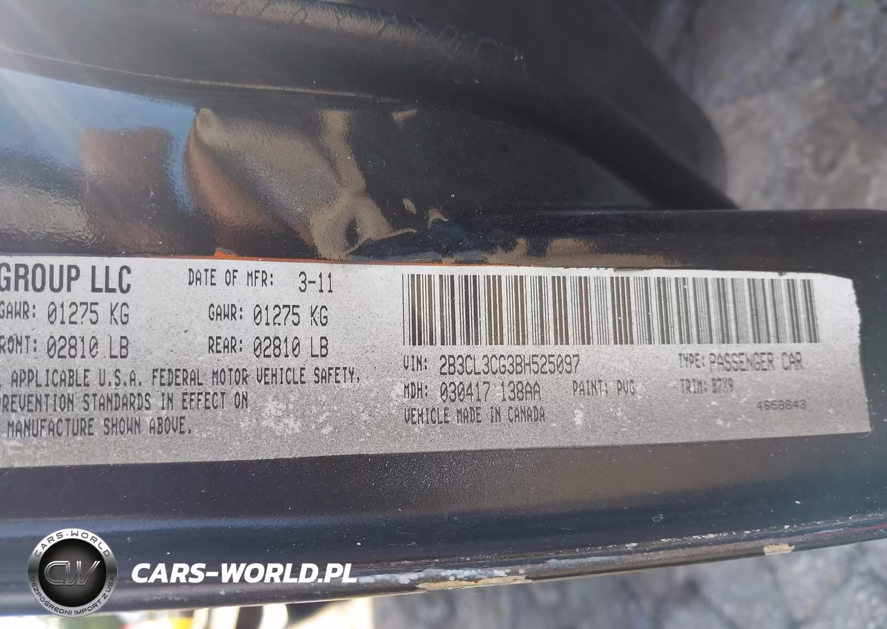 2011 Dodge Charger VIN:2B3CL3CG3BH525097 - 9