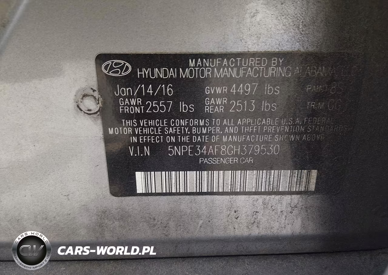2016 Hyundai Sonata Sport VIN:5NPE34AF8GH379530 - 9