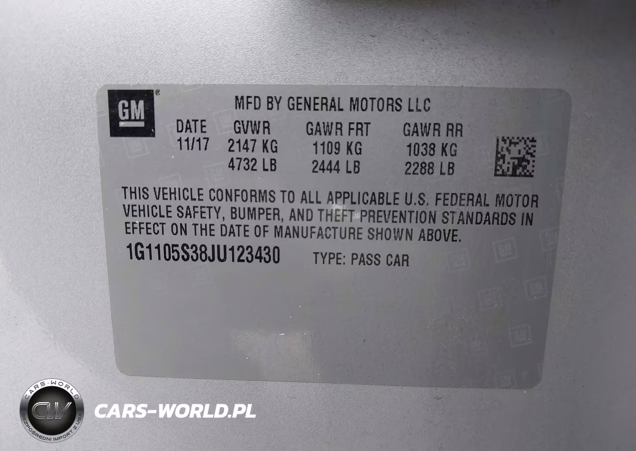 2018 Chevrolet Impala 1Lt VIN:1G1105S38JU123430 - 9