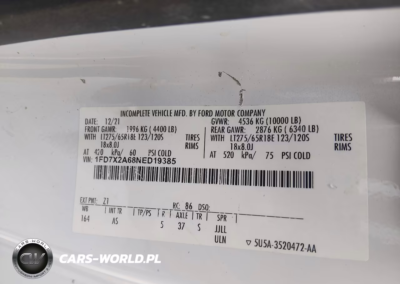 2022 Ford F-250 VIN:1FD7X2A68NED19385 - 9