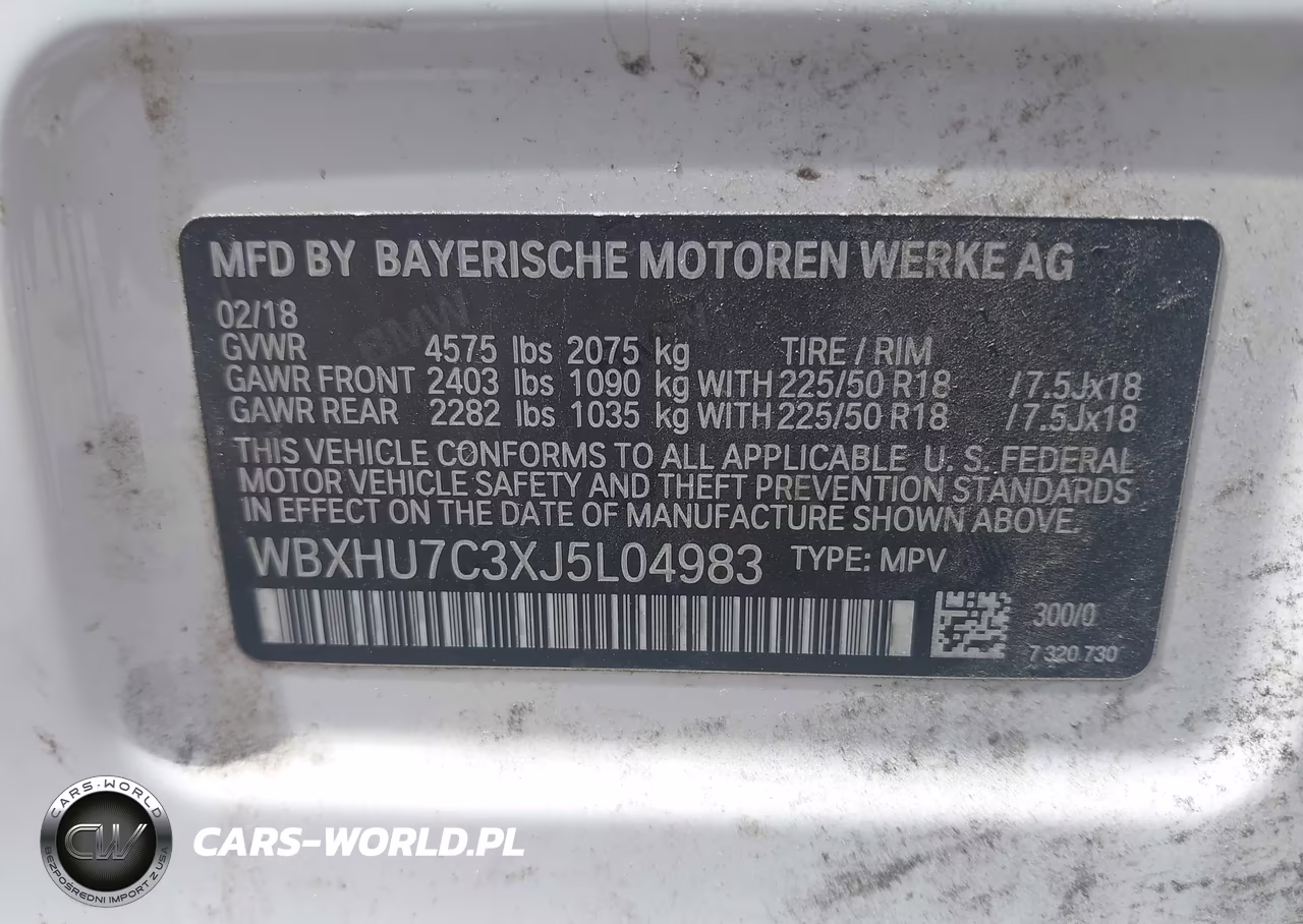 2018 BMW X1 Sdrive28I VIN:WBXHU7C3XJ5L04983 - 9
