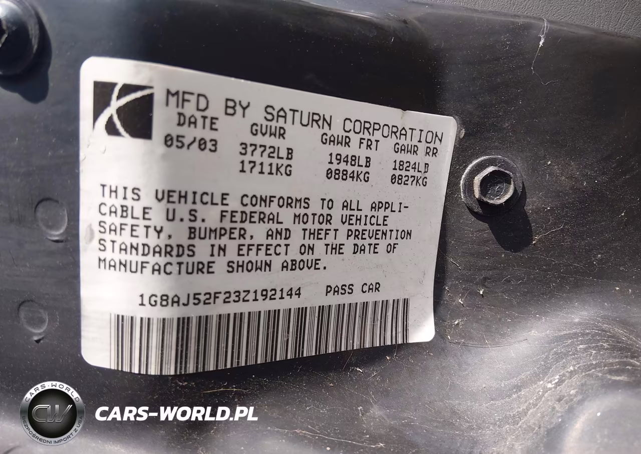 2003 Saturn Ion 2 VIN:1G8AJ52F23Z192144 - 9