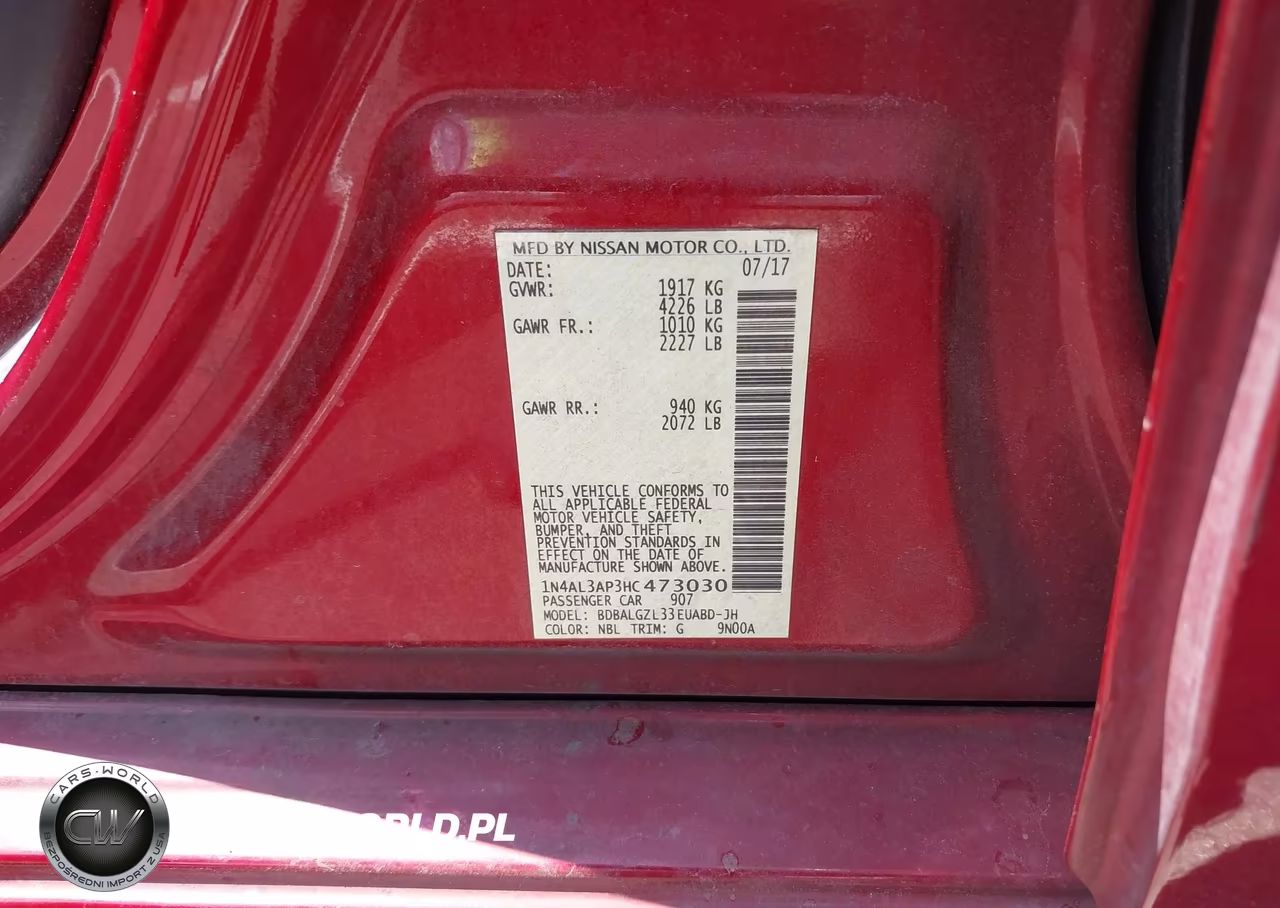 2017 Nissan Altima 2.5 S VIN:1N4AL3AP3HC473030 - 9