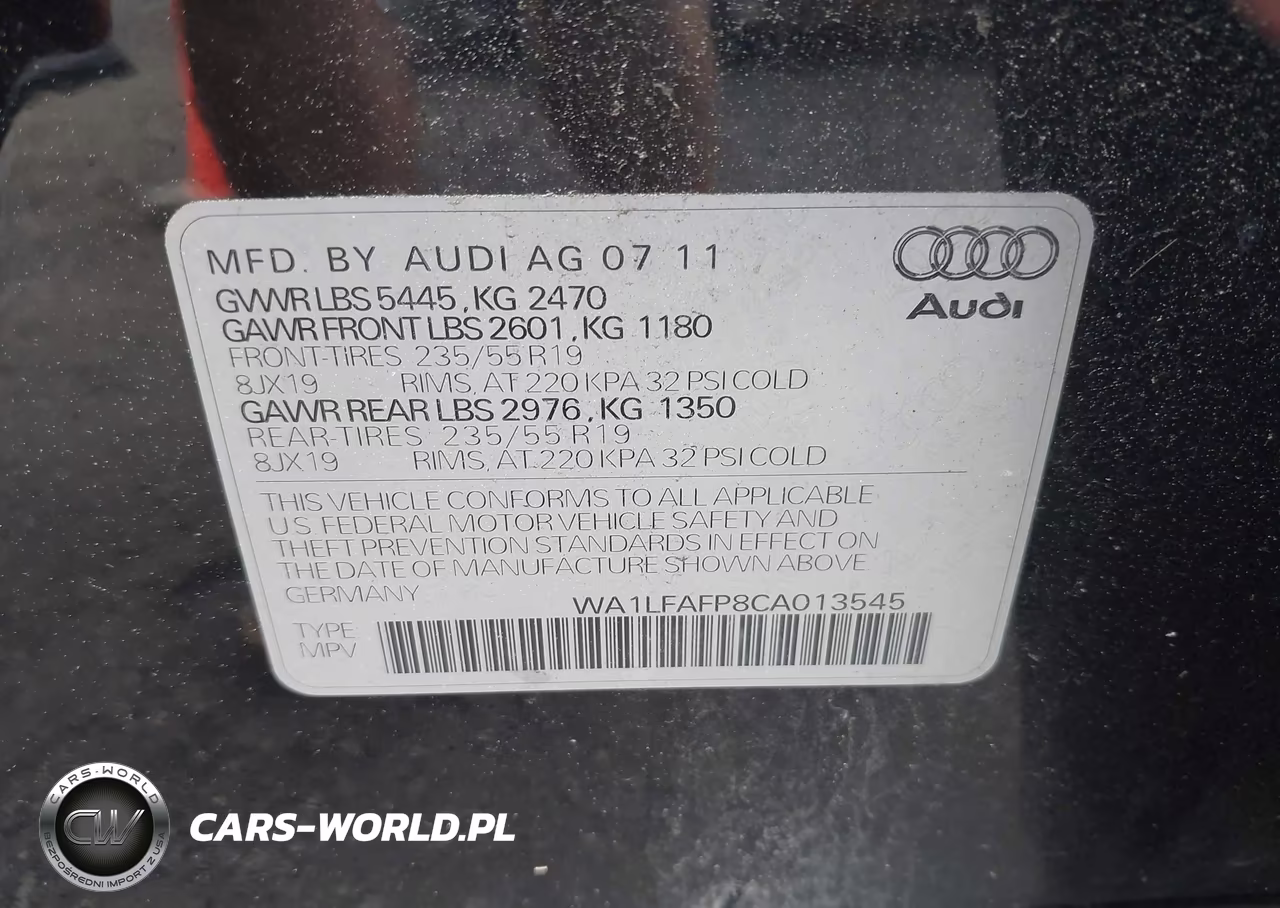 2012 Audi Q5 2.0T Premium VIN:WA1LFAFP8CA013545 - 9
