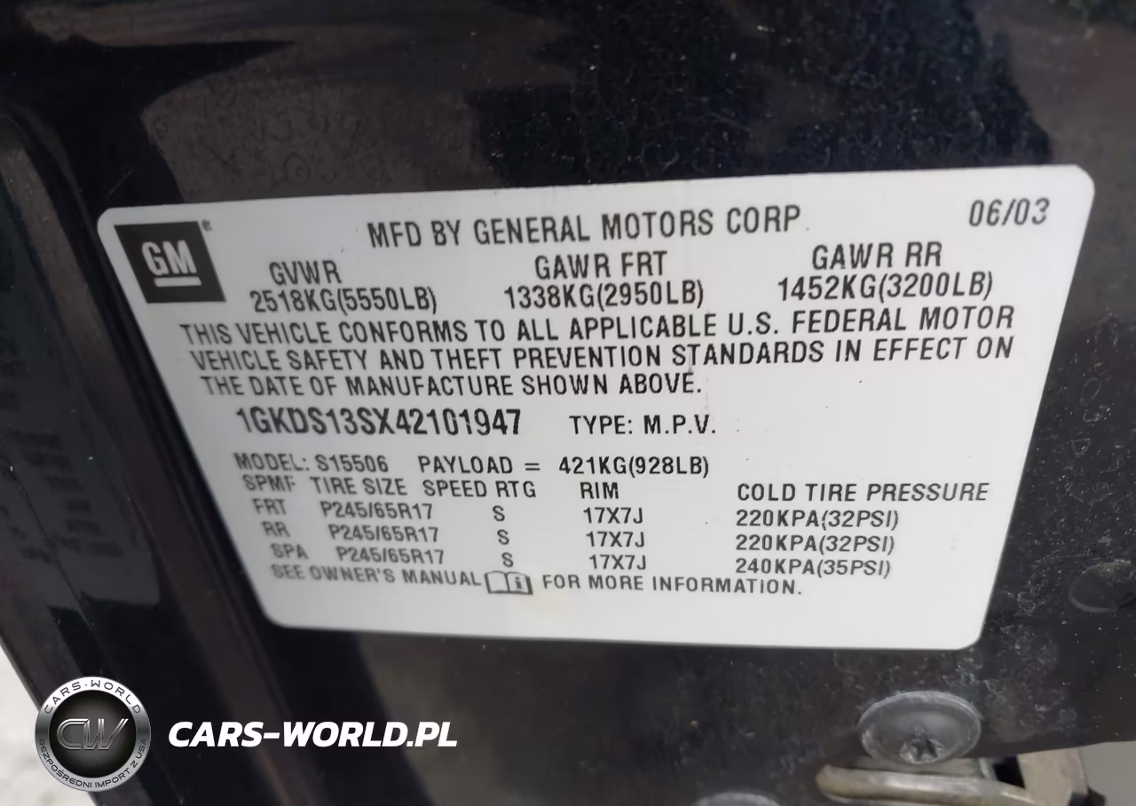 2004 GMC Envoy Slt VIN:1GKDS13SX42101947 - 9