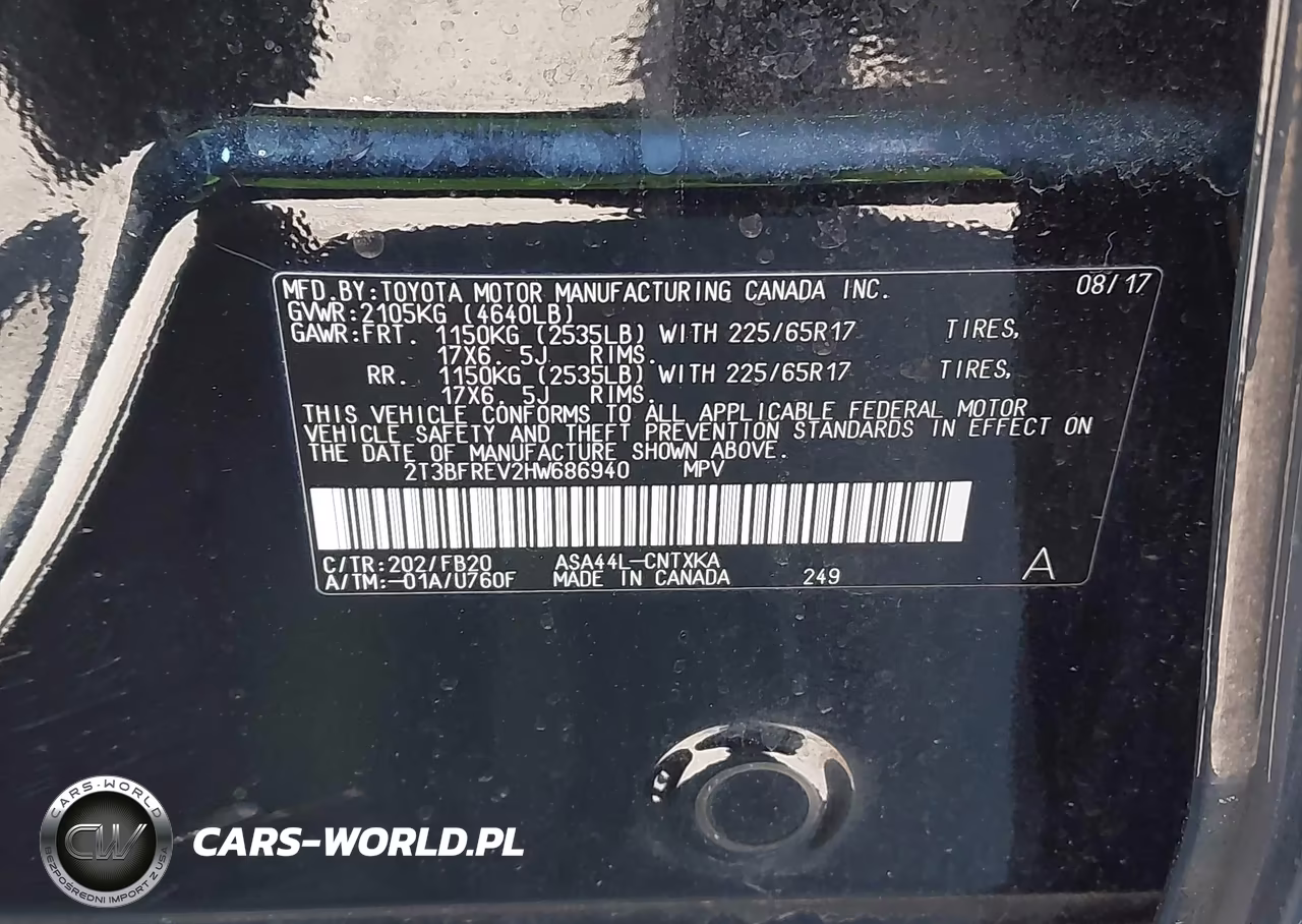2017 Toyota Rav4 Le VIN:2T3BFREV2HW686940 - 9