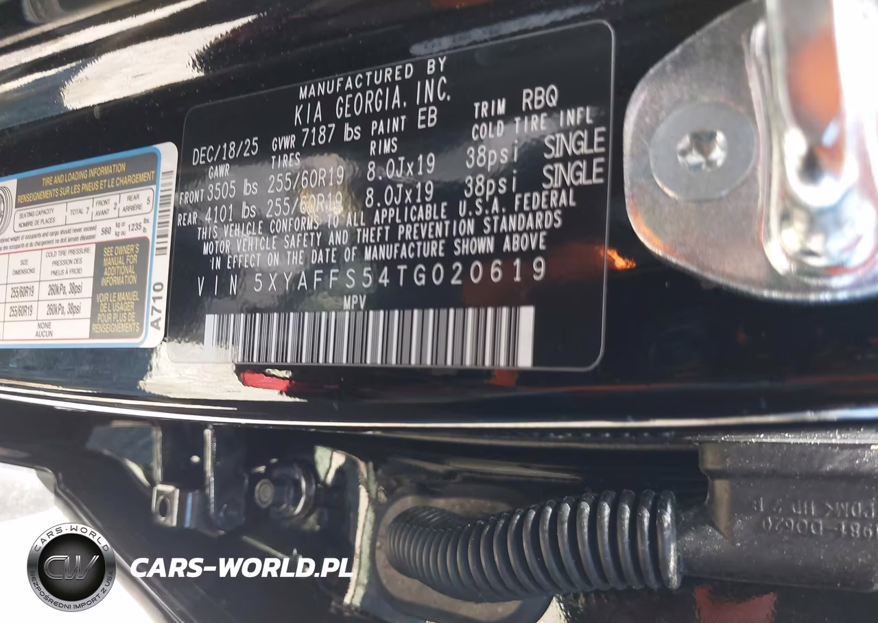 2026 Kia Ev9 Wind VIN:5XYAFFS54TG020619 - 9