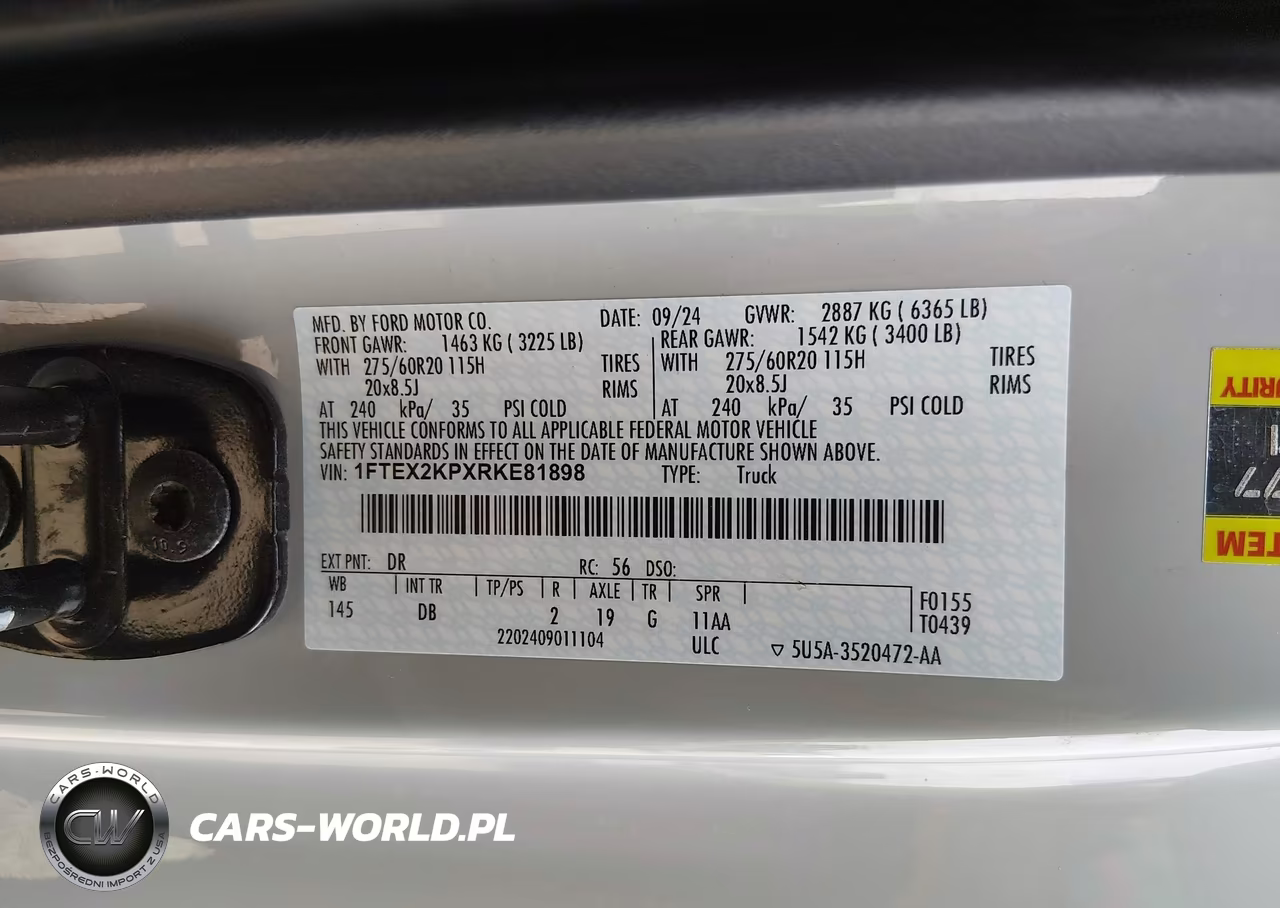 2024 Ford F-150 Stx VIN:1FTEX2KPXRKE81898 - 9