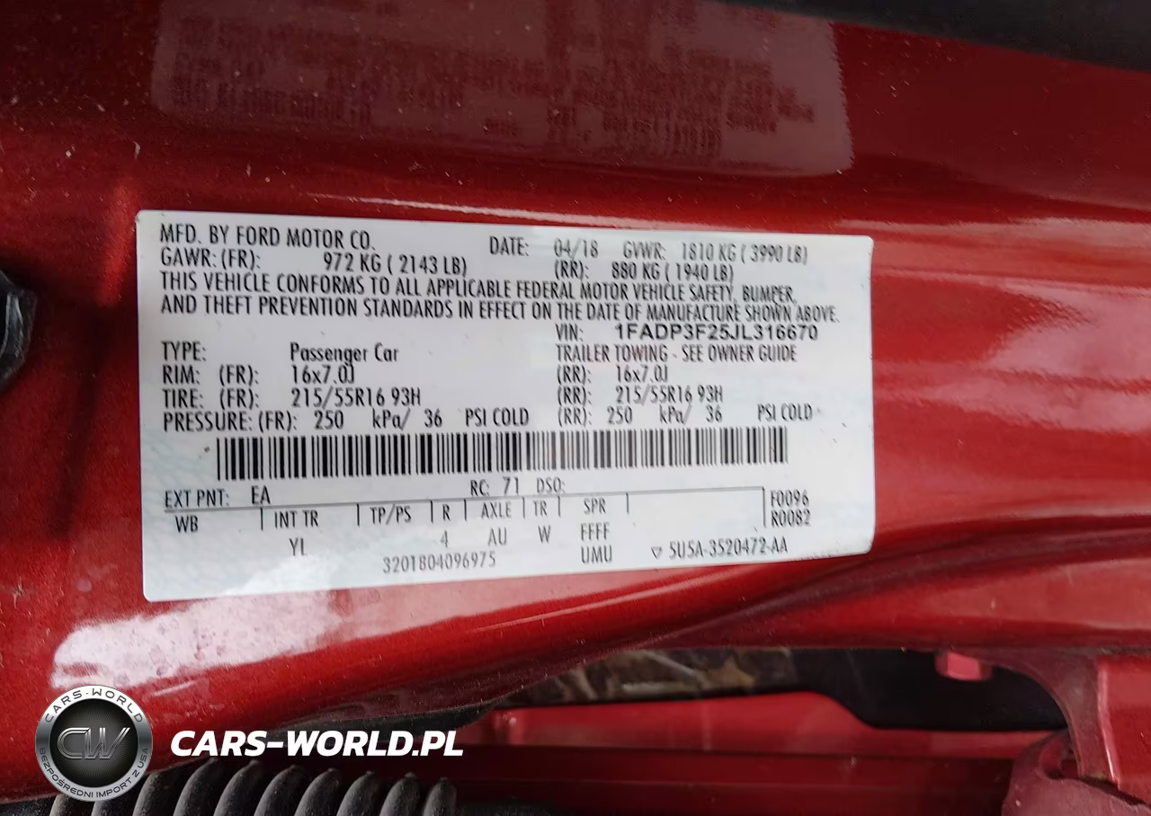 2018 Ford Focus Se VIN:1FADP3F25JL316670 - 9