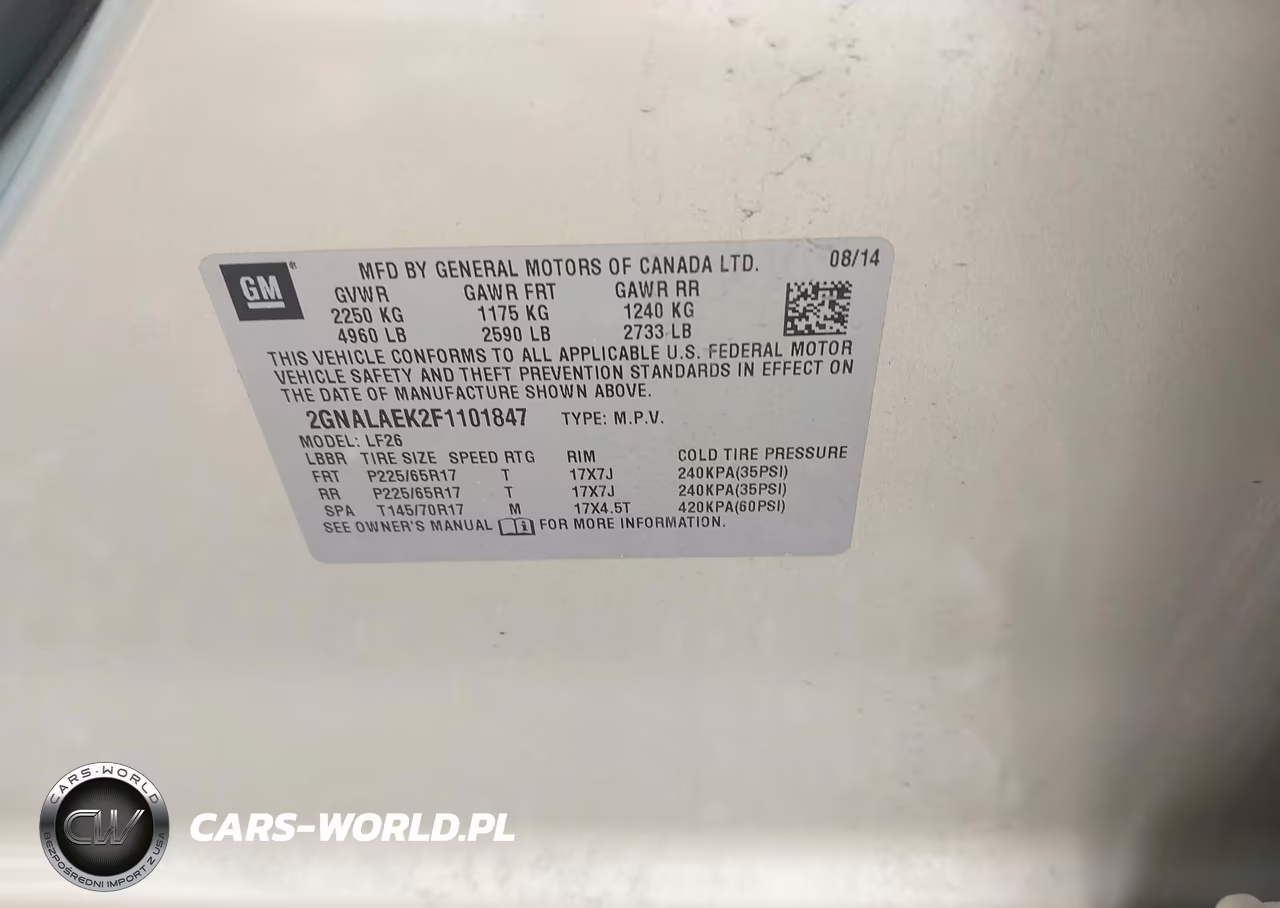 2015 Chevrolet Equinox Ls VIN:2GNALAEK2F1101847 - 9