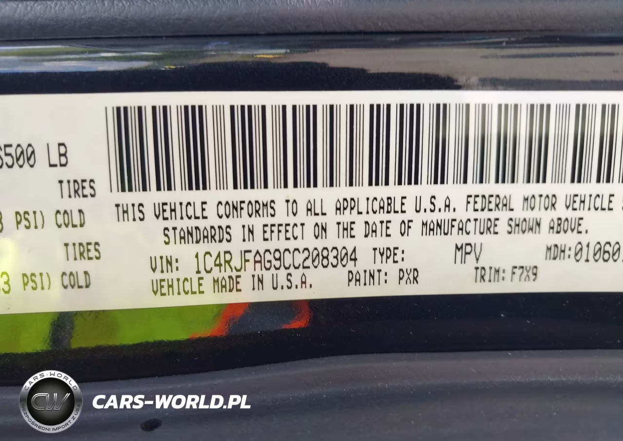 2012 Jeep Grand Cherokee Laredo VIN:1C4RJFAG9CC208304 - 9