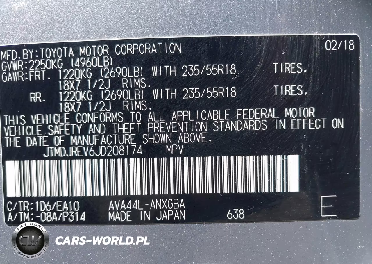 2018 Toyota Rav4 Hybrid Limited VIN:JTMDJREV6JD208174 - 9