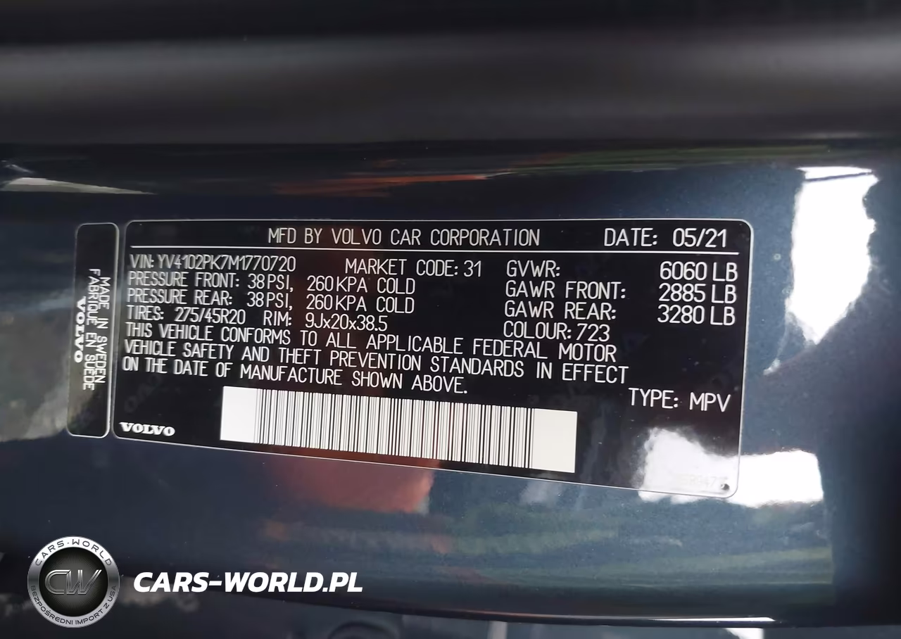 2021 Volvo Xc90 T5 Momentum 7 Passenger VIN:YV4102PK7M1770720 - 9