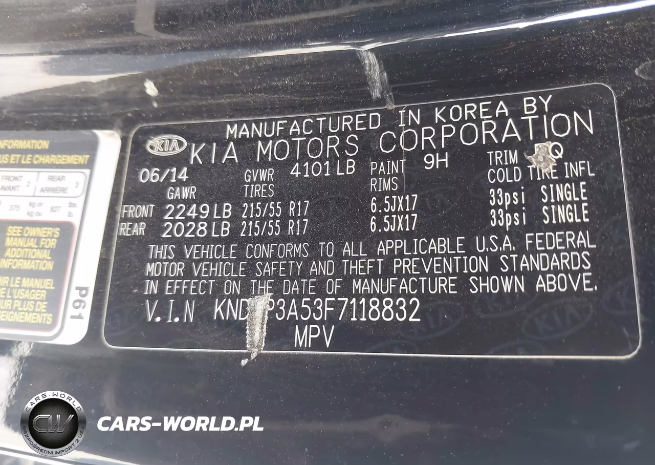 2015 Kia Soul + VIN:KNDJP3A53F7118832 - 9