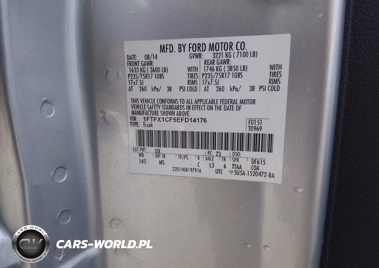2014 Ford F-150 Xlt VIN:1FTFX1CF5EFD14176 - 9