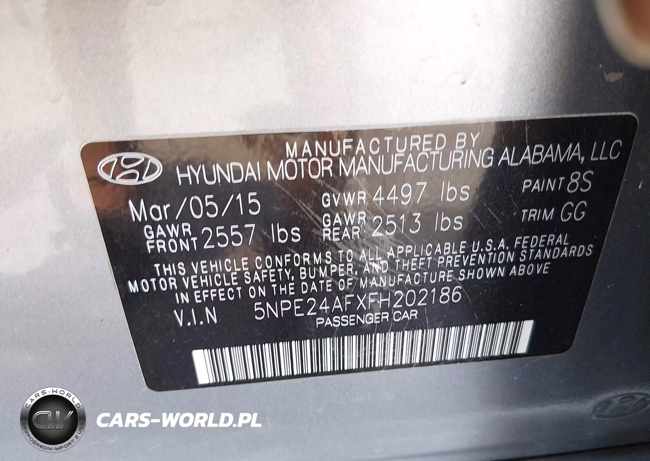 2015 Hyundai Sonata Se VIN:5NPE24AFXFH202186 - 9