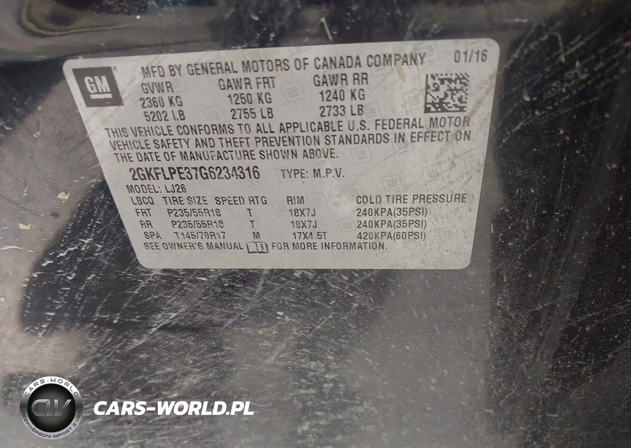 2016 GMC Terrain Slt VIN:2GKFLPE37G6234316 - 9
