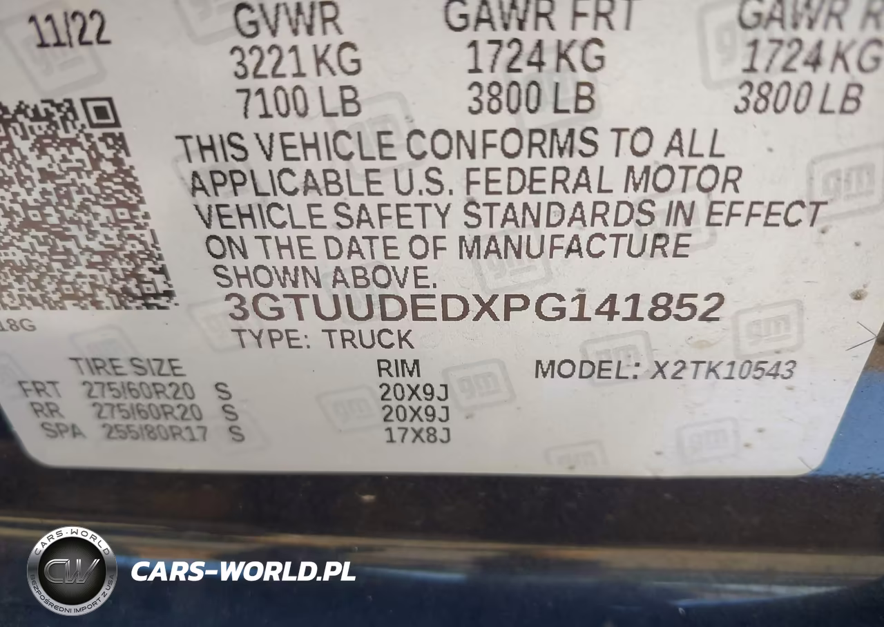 2023 GMC Sierra 1500 4Wd Short Box Slt VIN:3GTUUDEDXPG141852 - 9