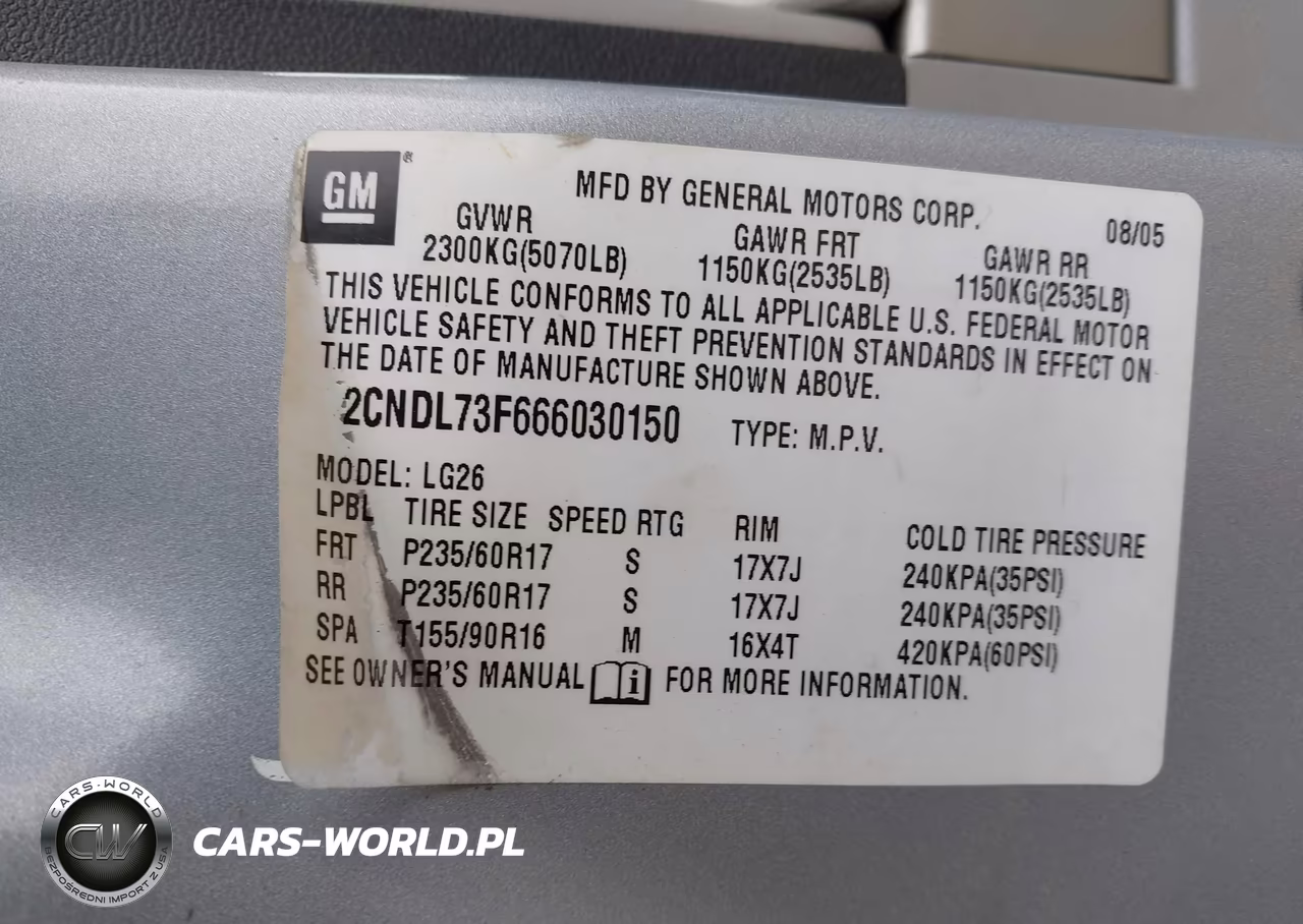 2006 Chevrolet Equinox Lt VIN:2CNDL73F666030150 - 9