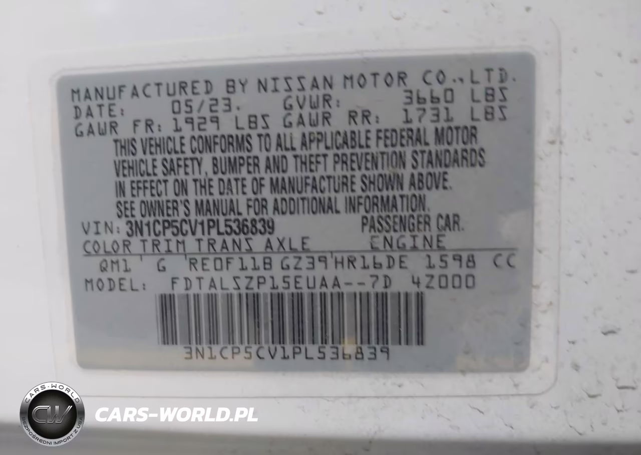 2023 Nissan Kicks Sv Xtronic Cvt VIN:3N1CP5CV1PL536839 - 9