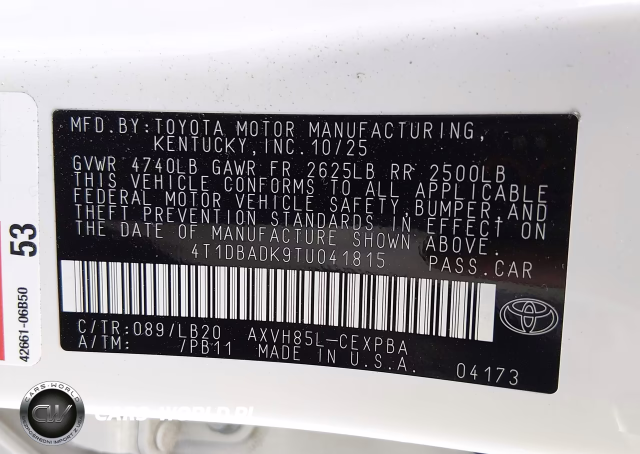2026 Toyota Camry Xse VIN:4T1DBADK9TU041815 - 9