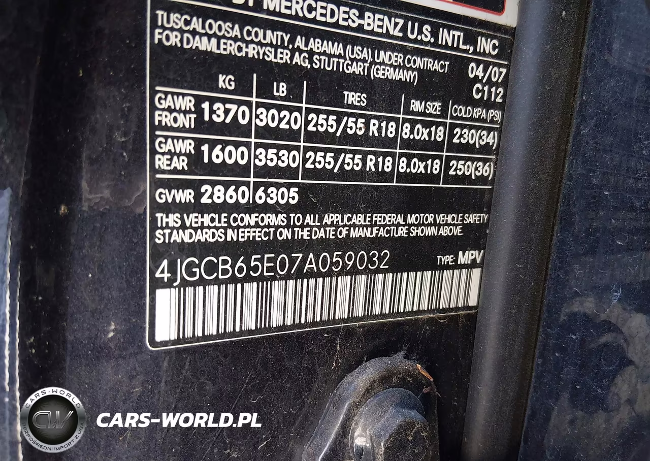 2007 Mercedes Benz R 350 VIN:4JGCB65E07A059032 - 9
