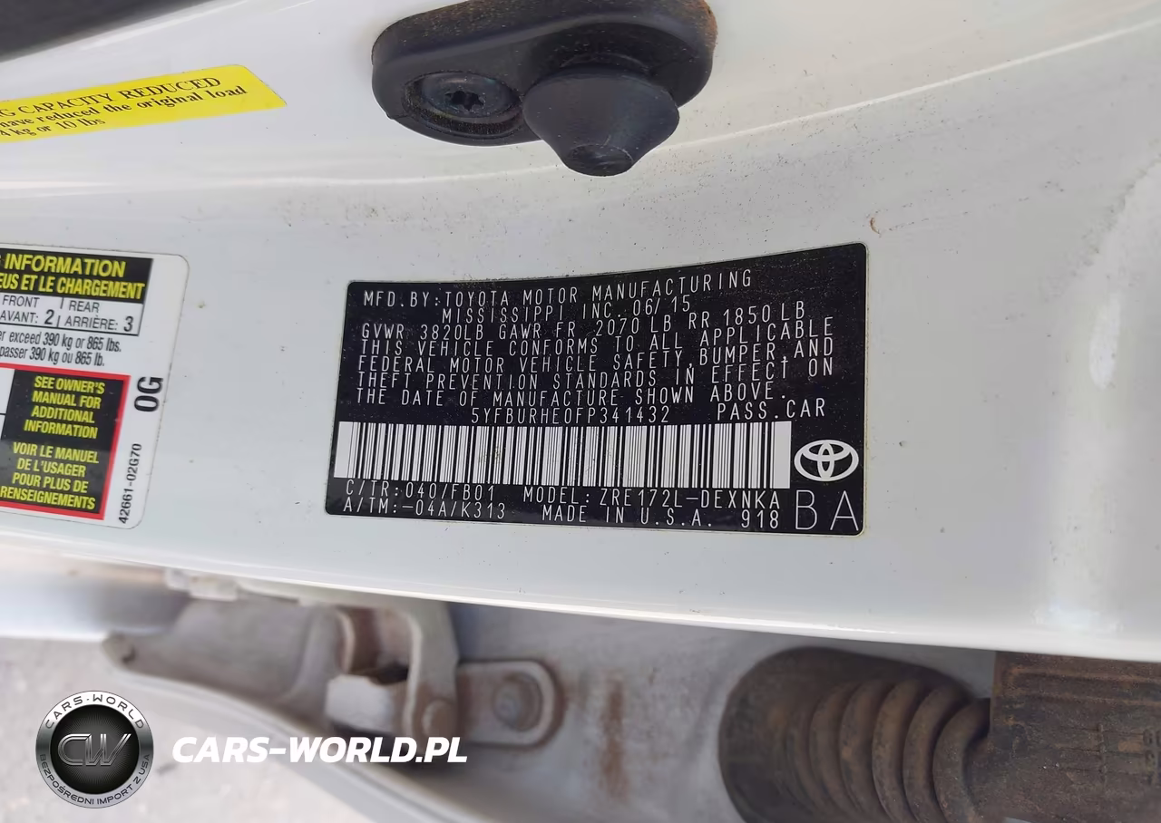 2015 Toyota Corolla Le VIN:5YFBURHE0FP341432 - 9