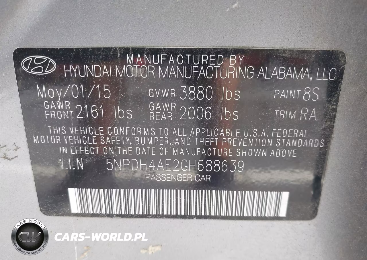 2016 Hyundai Elantra Se VIN:5NPDH4AE2GH688639 - 9