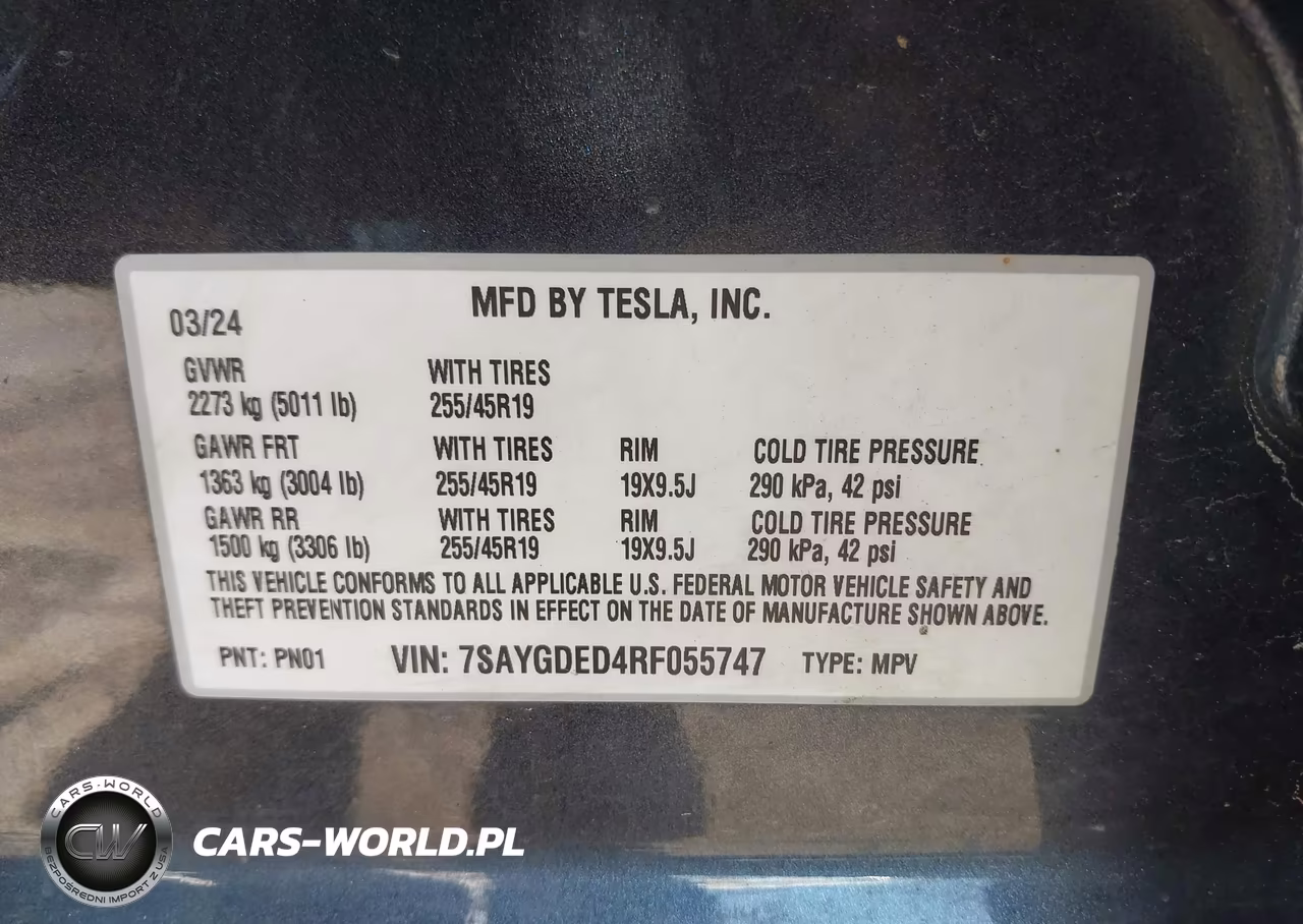 2024 Tesla Model Y Long Range Single Motor Rear-Wheel Drive-Rwd VIN:7SAYGDED4RF055747 - 9