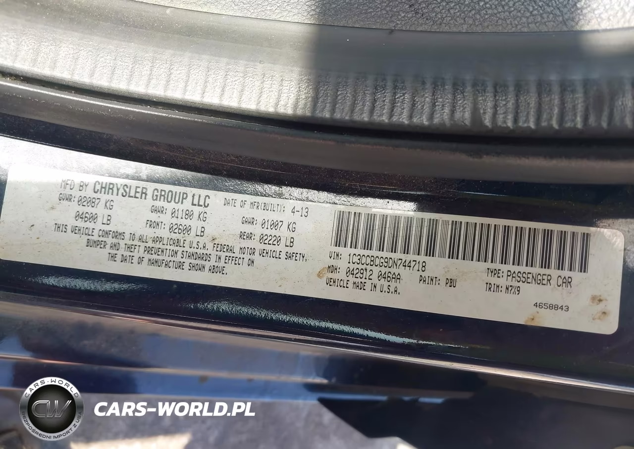 2013 Chrysler 200 Limited VIN:1C3CCBCG9DN744718 - 9