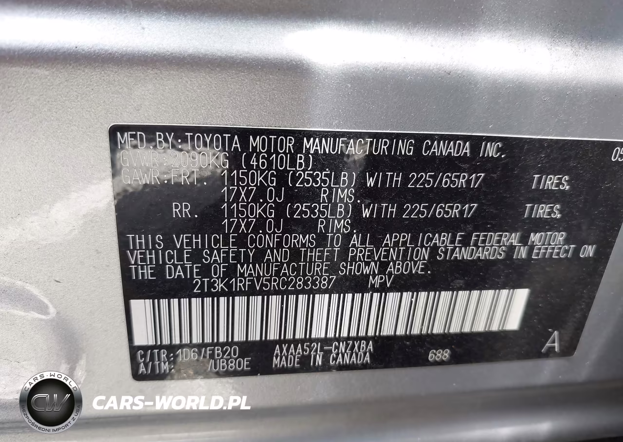 2024 Toyota Rav4 Le VIN:2T3K1RFV5RC283387 - 9