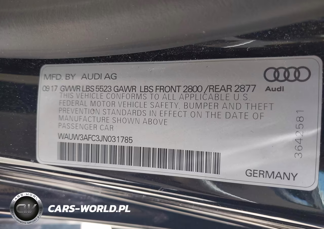 2018 Audi A7 3.0T Premium Plus VIN:WAUW3AFC3JN031785 - 9